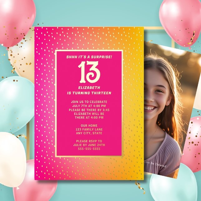 Surprise 13th Birthday Party Bright Colours Blingy (Creator Uploaded)