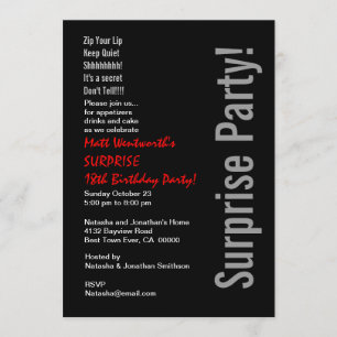 SURPRISE 18th Birthday Party Modern Template