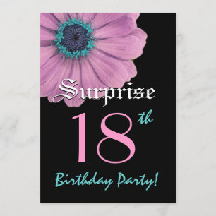 SURPRISE 18th Birthday Template Pink Daisy