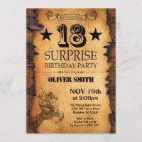Surprise 18th Western Birthday Invitation