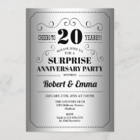 Surprise 20th Anniversary Party - Silver Black