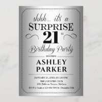 Surprise 21st Birthday Party - Silver