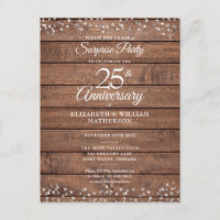 Surprise 25th Anniversary Rustic Silver Hearts