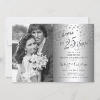Surprise 25th Anniversary with Photo - Silver