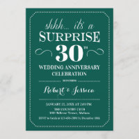 Surprise 30th Wedding Anniversary - Emerald Green