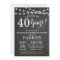 Surprise 40th Birthday Invitation Chalkboard