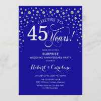 Surprise 45th Anniversary Party - Sapphire Blue