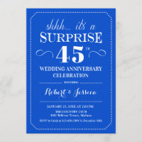 Surprise 45th Wedding Anniversary - Sapphire Blue
