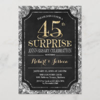 Surprise 45th Wedding Anniversary - Silver Gold