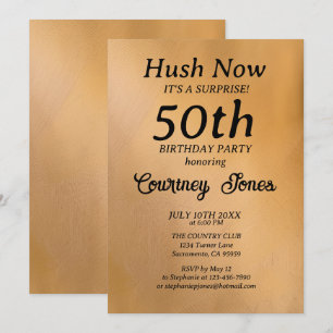 Surprise 50th Birthday Invitation