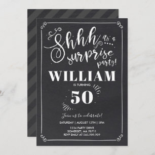Surprise 50th Birthday Invitation Vintage Surprise