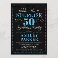 Surprise 50th Birthday Party - Black Blue