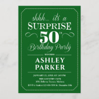 Surprise 50th Birthday Party - Green White