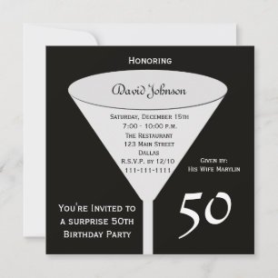Surprise 50th Birthday Party Invitation