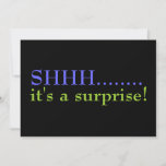 Surprise 50th Birthday Party Invitation<br><div class="desc">Shhh it's a surprise birthday party invitation in modern black,  blue,  green and white. This is a contemporary design with bold whimsical type. Suitable for all genders and ages.</div>