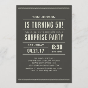 Surprise 50th Birthday Party Invitations