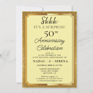 Surprise 50th Wedding Anniversary Invitation