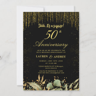 Surprise 50th Wedding Anniversary Invitation