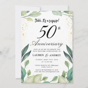 Surprise 50th Wedding Anniversary Invitation