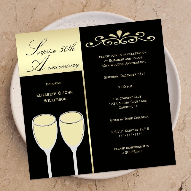 Surprise 50th Wedding Anniversary Party Invitation (Creator Uploaded)