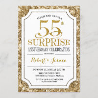 Surprise 55th Wedding Anniversary - White Gold