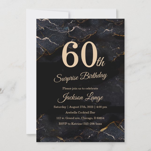 Surprise 60th Birthday for Men Invitation (Front)