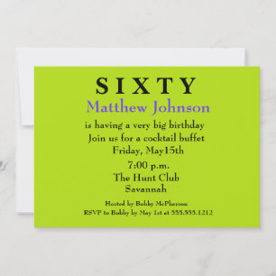 Surprise 60th Birthday Invitation