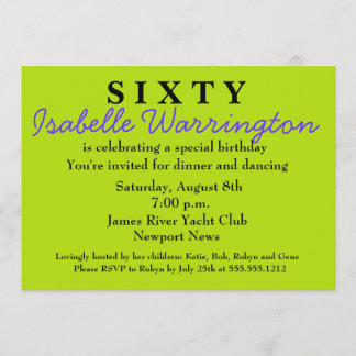 Surprise 60th Birthday Invitation