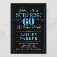 Surprise 60th Birthday Party - Black Blue