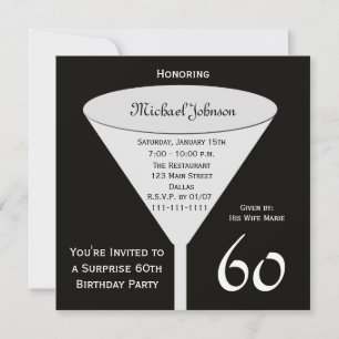 Surprise 60th Birthday Party invitation