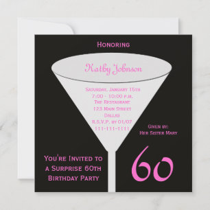 Surprise 60th Birthday Party Invitation