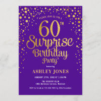 Surprise 60th Birthday Party - Purple & Gold
