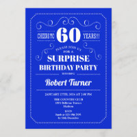 Surprise 60th Birthday - Royal Blue