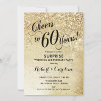 Surprise 60th Wedding Anniversary - Gold