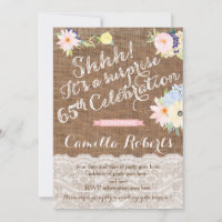 surprise 65th birthday invitations, surprise party