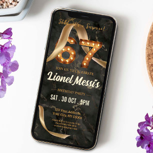 Surprise 67th Birthday Mobile Invitation