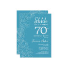Surprise 70th Birthday - Floral Light Blue