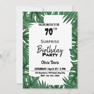 Surprise 70th Birthday Party Invitation