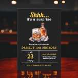 Surprise 70th Whiskey Bourbon Birthday Party Invitation<br><div class="desc">Raise a glass to celebrate in style with this Adult Whiskey Bourbon Birthday Party Invitation. Featuring a rustic yet sophisticated design inspired by classic whiskey labels, this invitation is perfect for enthusiasts of fine spirits. With bold typography and rich, earthy tones, it sets the mood for a night of toasts,...</div>