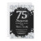 Surprise 75th Birthday Invitation Silver Diamond