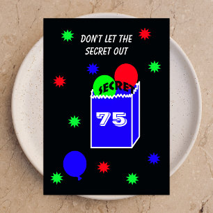 Surprise 75th Birthday Party Invitation SECRET