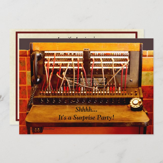 Surprise 75th Birthday Party Invite Switchboard (Front/Back)