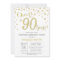 Surprise 90th Birthday Gold Glitter Diamond