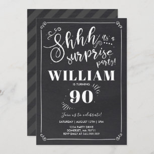 Surprise 90th Birthday Invitation Vintage Surprise