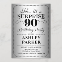 Surprise 90th Birthday Party - Silver