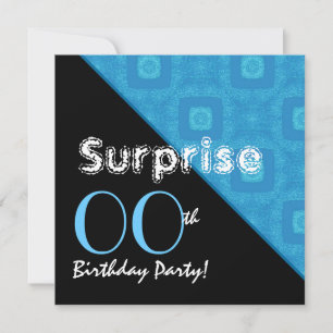 SURPRISE Any Year Birthday Blue Diamonds G30 Invitation