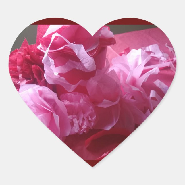 Surprise Birthday Beautiful Floral Heart Sticker (Front)