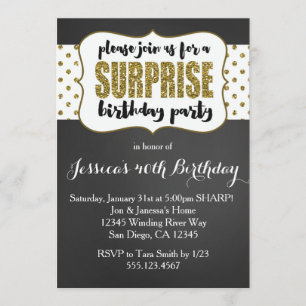 Surprise Birthday Invitation