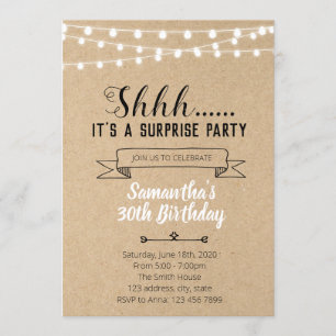 Surprise Birthday Invitation