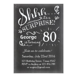 Surprise 80th Birthday Invitations & Announcements | Zazzle.com.au